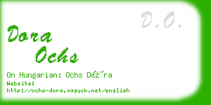 dora ochs business card